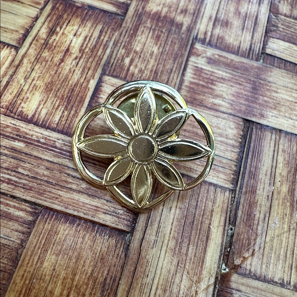 Vintage Girl Scouts Pin - Gold